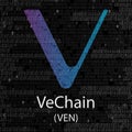 VeChain cryptocurrency background Royalty Free Stock Photo