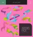 Colorful vector arrows elements