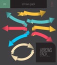 Colorful vector arrows elements