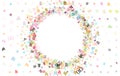 Colorful vector background made from Punjabi Gurmukhi alphabets, scripts, letters or characters