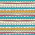 Ethnic seamless pattern in hand drawn doodle style