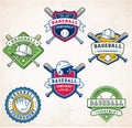 Colorful Vector Baseball logos