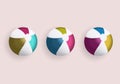 Colorful Vector Beach Balls illustrations Royalty Free Stock Photo