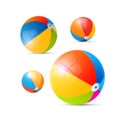 Colorful Vector Beach Balls Royalty Free Stock Photo