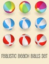 Colorful Vector Beach Balls Set Isolated Royalty Free Stock Photo