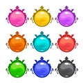 Colorful vector buttons set. Royalty Free Stock Photo