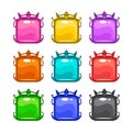 Colorful vector buttons set. Royalty Free Stock Photo