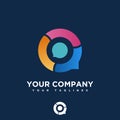 Colorful vector chat logo, modern Royalty Free Stock Photo