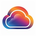 Colorful vector cloud logo design for digital and creative projects Royalty Free Stock Photo