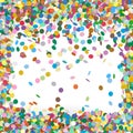 Colorful Vector Confetti Background Template