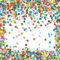 Colorful Vector Confetti Background Template Royalty Free Stock Photo