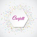 Colorful Vector Confetti Illustration on Transparent Background. Royalty Free Stock Photo