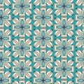 Colorful vector decorative geometric floral ornament seamless pattern in Moroccan style Royalty Free Stock Photo