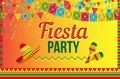 Bright poster of fiesta party on yellow Royalty Free Stock Photo