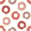 Colorful vector donut pattern