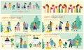 Colorful vector illustration concepts of Happy Mother's day . Mothers with the children for greeting cards, posters and Royalty Free Stock Photo