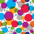 Colorful vector ink splash seamless pattern Royalty Free Stock Photo