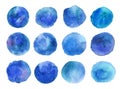 Colorful vector isolated watercolor paint circles Royalty Free Stock Photo