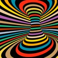 Colorful vector op art pattern. Optical illusion abstract background.