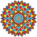 Colorful vector ornament mandala round design Royalty Free Stock Photo