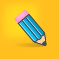 Colorful vector pencil icon illustration Royalty Free Stock Photo