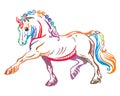 Colorful vector pony 2 Royalty Free Stock Photo