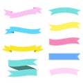 Colorful Vector Ribbon Banners in different styles