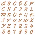 Colorful Vector Rope Alphabet Royalty Free Stock Photo