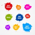 Colorful Vector Sale Blots Icons