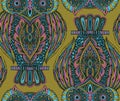 Colorful vector seamless pattern with hand drawn ornate owls Royalty Free Stock Photo