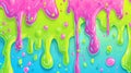 Colorful vector slime water drop pattern for light green background Royalty Free Stock Photo