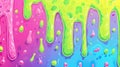 Colorful vector slime water drop pattern for light green background Royalty Free Stock Photo