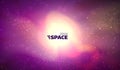 Colorful vector space background. Glowing nebula with sun and stars. Universe illustration Royalty Free Stock Photo