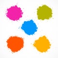 Colorful Vector Stains, Blots, Splashes Set Royalty Free Stock Photo