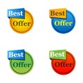 Colorful vector stickers best Offer, Colorful set icon