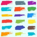 Colorful vector watercolor brush strokes Royalty Free Stock Photo