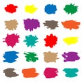 Colorful vector watercolor brush strokes Royalty Free Stock Photo