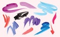 Colorful vector watercolor brush strokes Royalty Free Stock Photo