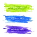 Colorful vector watercolor brush strokes Royalty Free Stock Photo