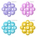 Colorful vector web icons Royalty Free Stock Photo