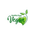 Modern colorful vegan typography logo design