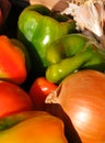 Colorful vegetable macro background;