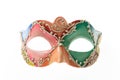 Colorful Venetian carnival mask isolated on white background Royalty Free Stock Photo