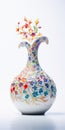 Colorful Venetian School Inspired Vase With Flowing Forms