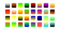 Colorful vibrant gradient swatches variations background set Royalty Free Stock Photo