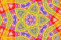 Colorful vibrant magic esoteric ocultic energy mandala pentagon shape
