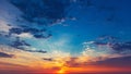Colorful sunrise sky background Royalty Free Stock Photo