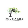 Colorful vibrant tree logo design concept vector. Root of Tree life logo design template inspiration. Icon Symbol Royalty Free Stock Photo