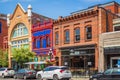 Colorful Victorian style streets of the old town of Victoria, Vancouver Island, British Columbia, Canada