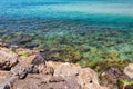 Colorful view of the Mediterranean coast on a sunny summer day in Tel Aviv, Israel Royalty Free Stock Photo